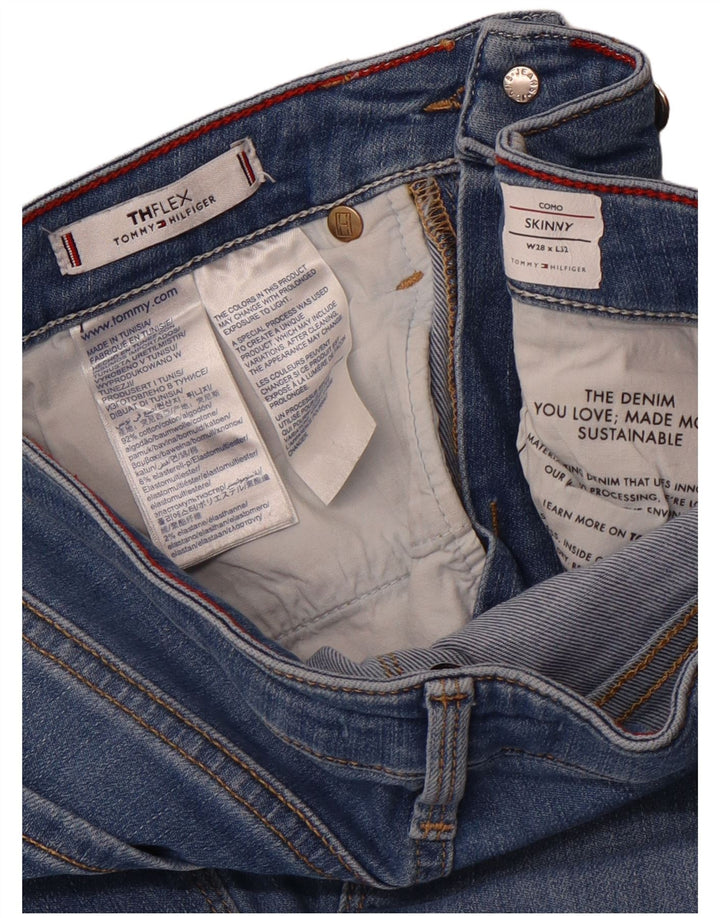 TOMMY HILFIGER Womens Flex Skinny Jeans W28 L27 Blue Cotton