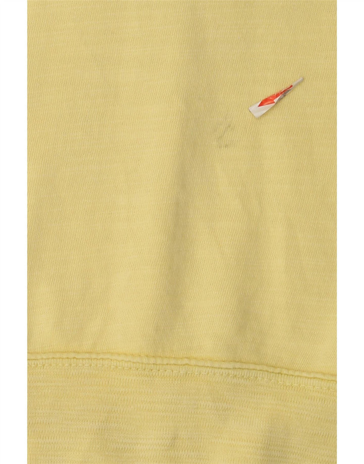 Marks & Spencer Womens Sweatshirt Jumper UK 14 Large Yellow Cotton