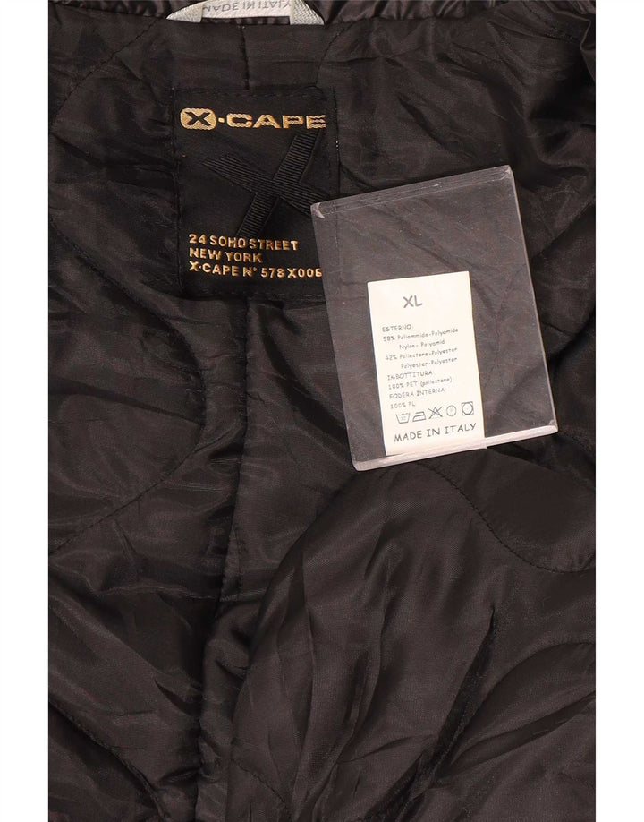 X-Cape Mens 3 Button Blazer Jacket UK 42 XL Black Polyamide