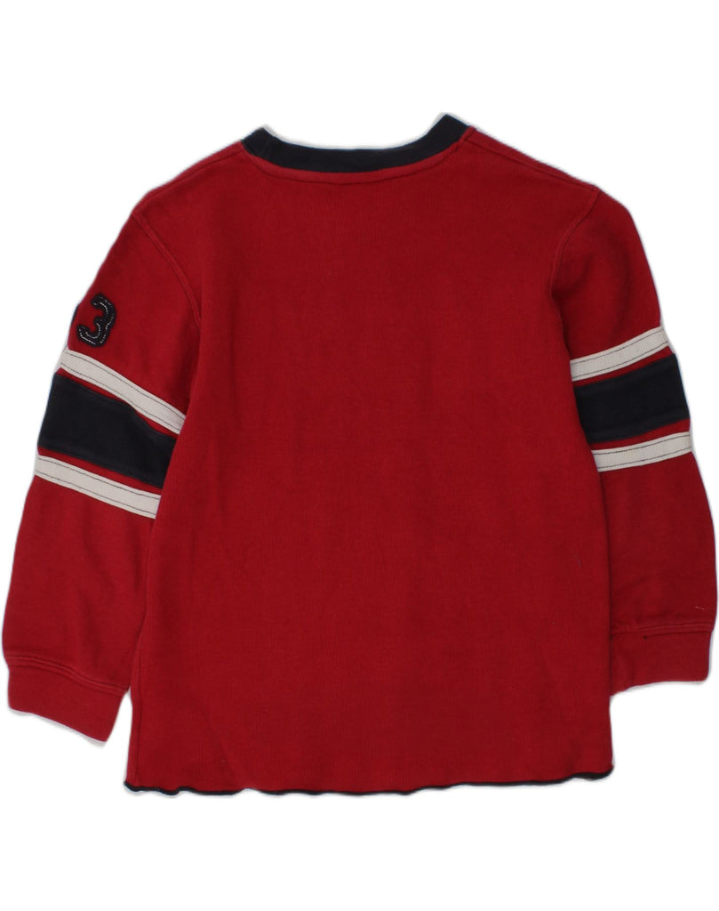 LEVI'S Boys Graphic Crew Neck Jumper Sweater 4-5 Years Red Cotton | Vintage Levi's | Thrift | Second-Hand Levi's | Used Clothing | Messina Hembry 