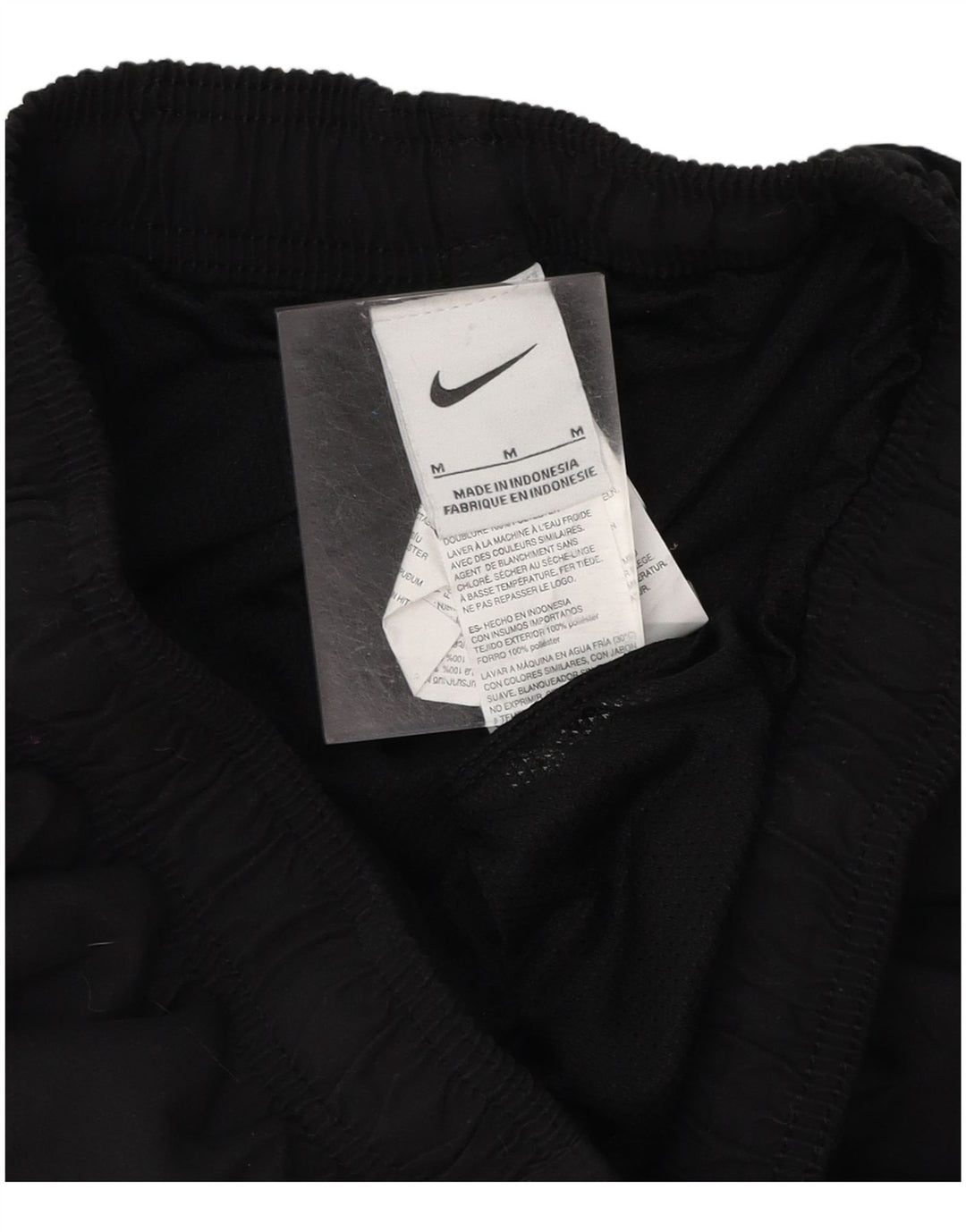 NIKE Womens Sport Shorts UK 12 Medium  Black Polyester