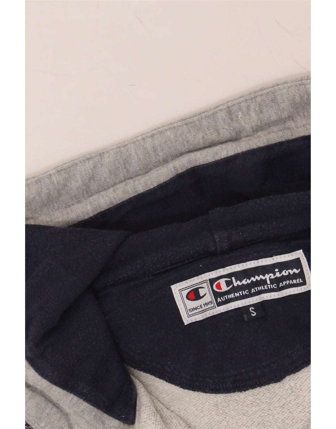 CHAMPION Mens Zip Hoodie Sweater Small Grey Cotton Vintage Champion and Second-Hand Champion from Messina Hembry 