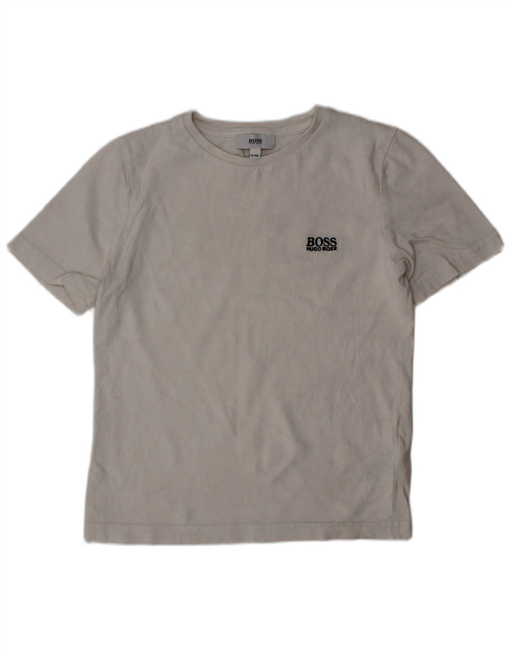 Hugo Boss Boys T-Shirt Top 5-6 Years White Cotton