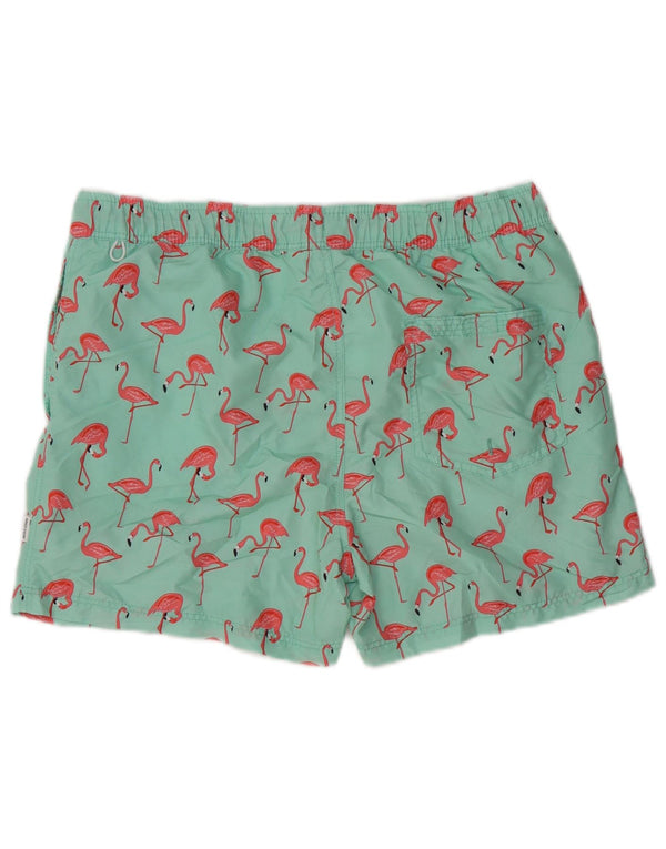 Jack & Jones Mens Flamingo Swimming Shorts Medium  Green Polyester