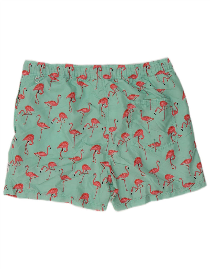 Jack & Jones Mens Flamingo Swimming Shorts Medium  Green Polyester