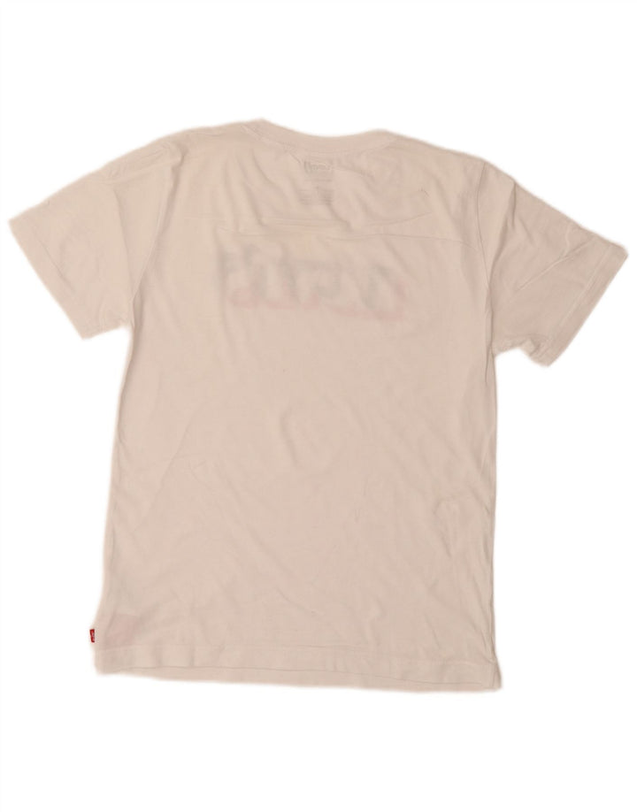 LEVI'S Boys Graphic T-Shirt Top 13-14 Years White Cotton