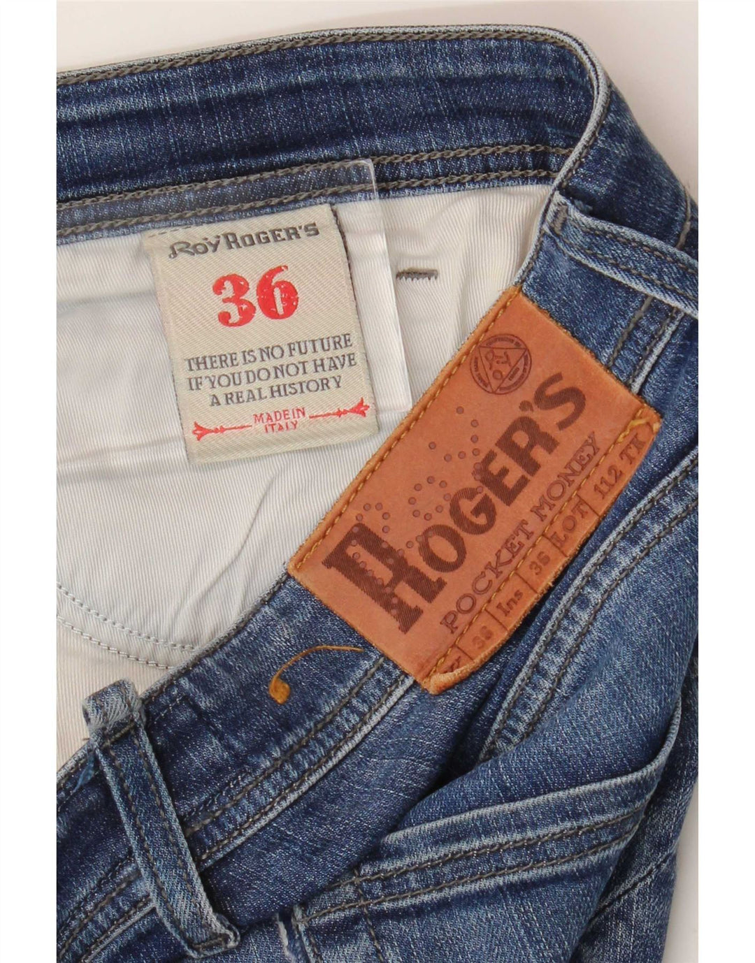 Roy Rogers Mens Slim Jeans W36 L29 Blue Cotton