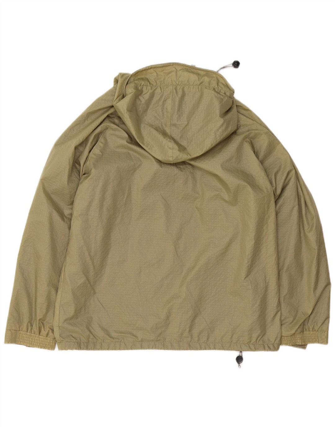 Invicta Womens Oversized Hooded Rain Jacket UK 12 Medium Khaki Gingham
