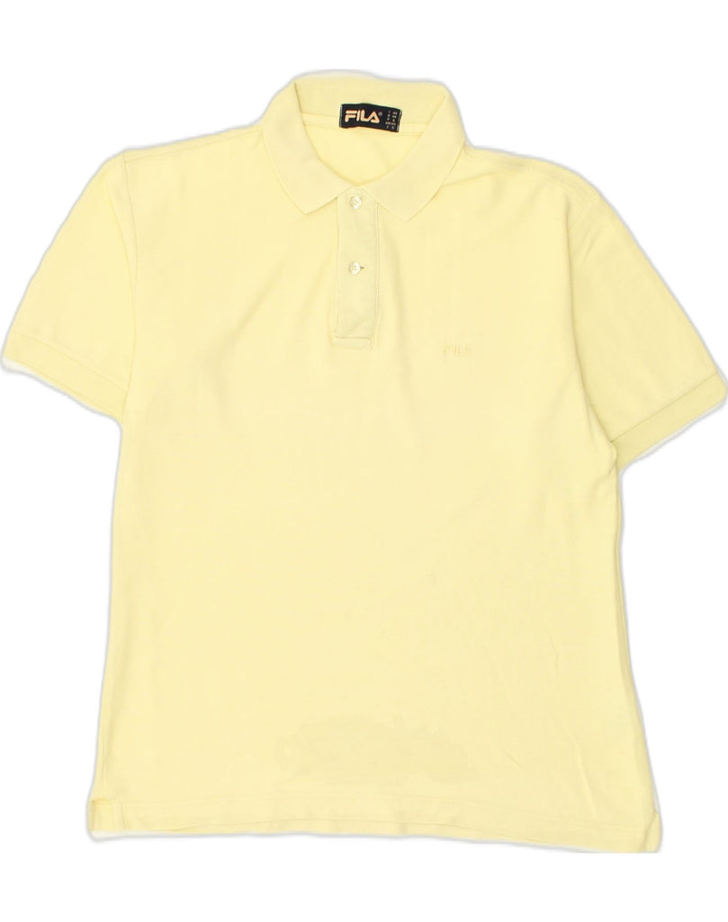 FILA Mens Polo Shirt Small Yellow Cotton | Vintage Fila | Thrift | Second-Hand Fila | Used Clothing | Messina Hembry 