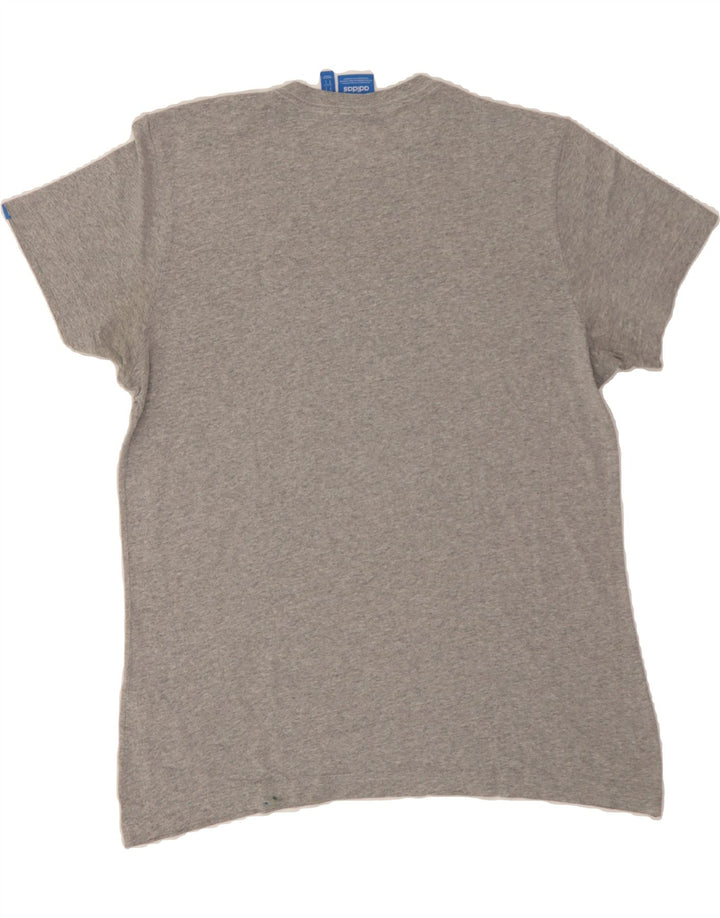 ADIDAS Mens Graphic T-Shirt Top Large Grey Cotton Vintage Adidas and Second-Hand Adidas from Messina Hembry 
