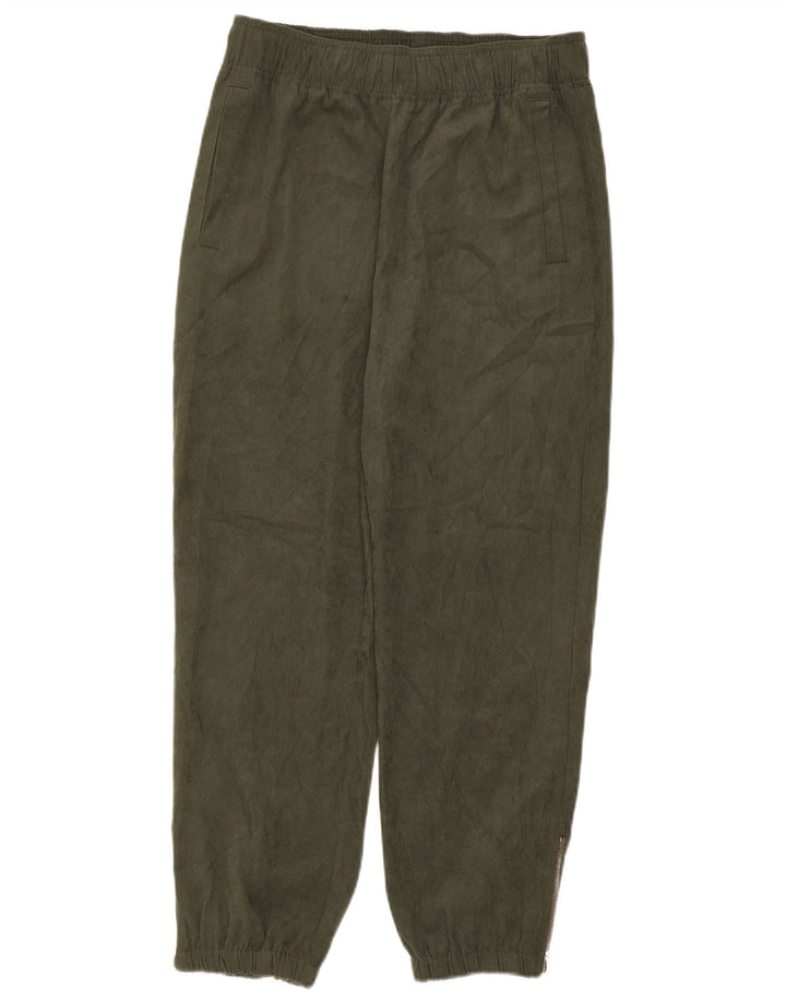 Zara Womens Joggers Cropped Trousers Medium W28 L25 Khaki Polyester