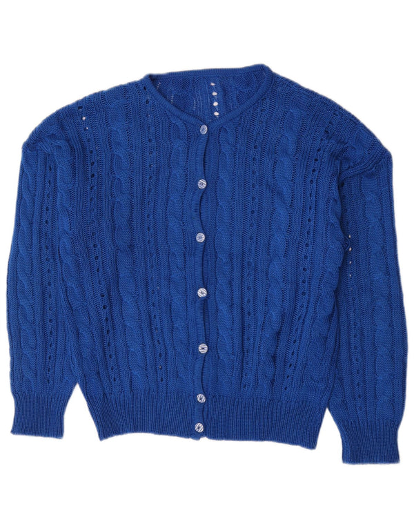 Vintage Womens Cardigan Sweater UK 16 Large Blue
