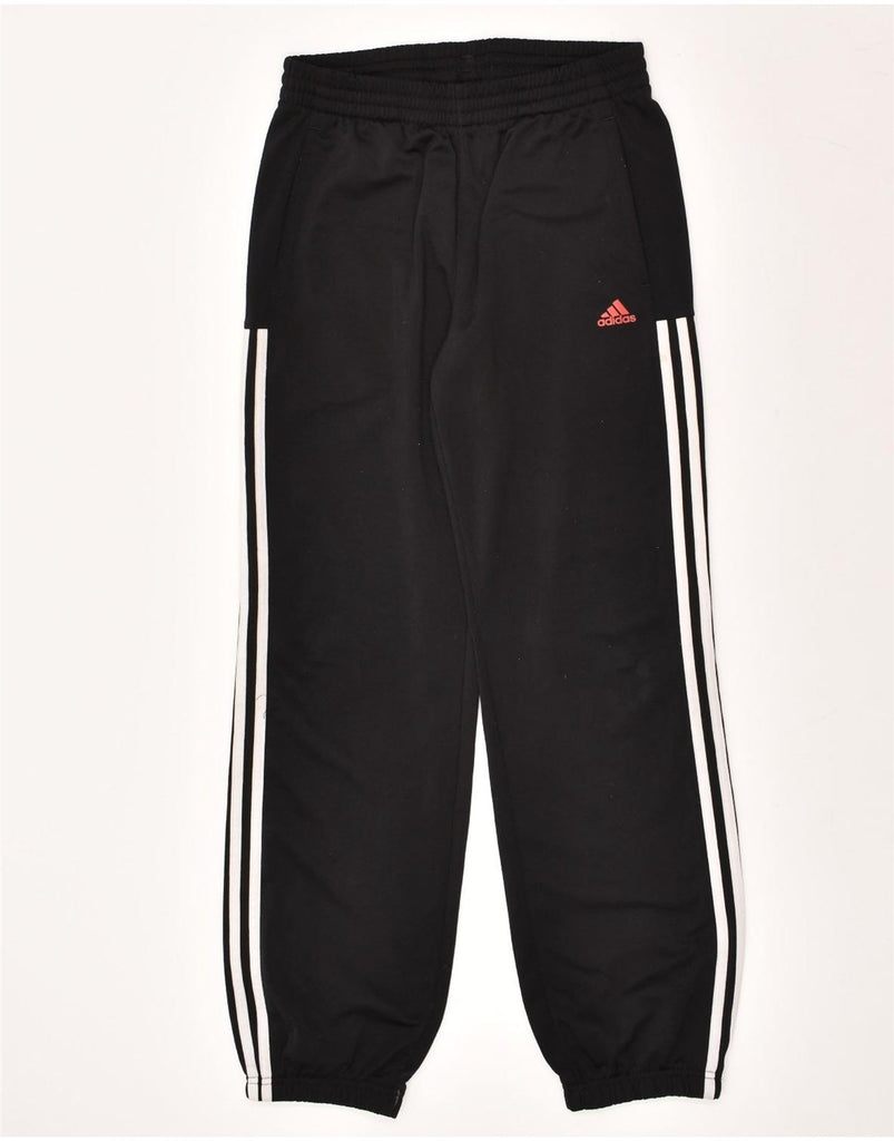 ADIDAS Womens Tracksuit Trousers Joggers UK 14 Medium Black | Vintage Adidas | Thrift | Second-Hand Adidas | Used Clothing | Messina Hembry 