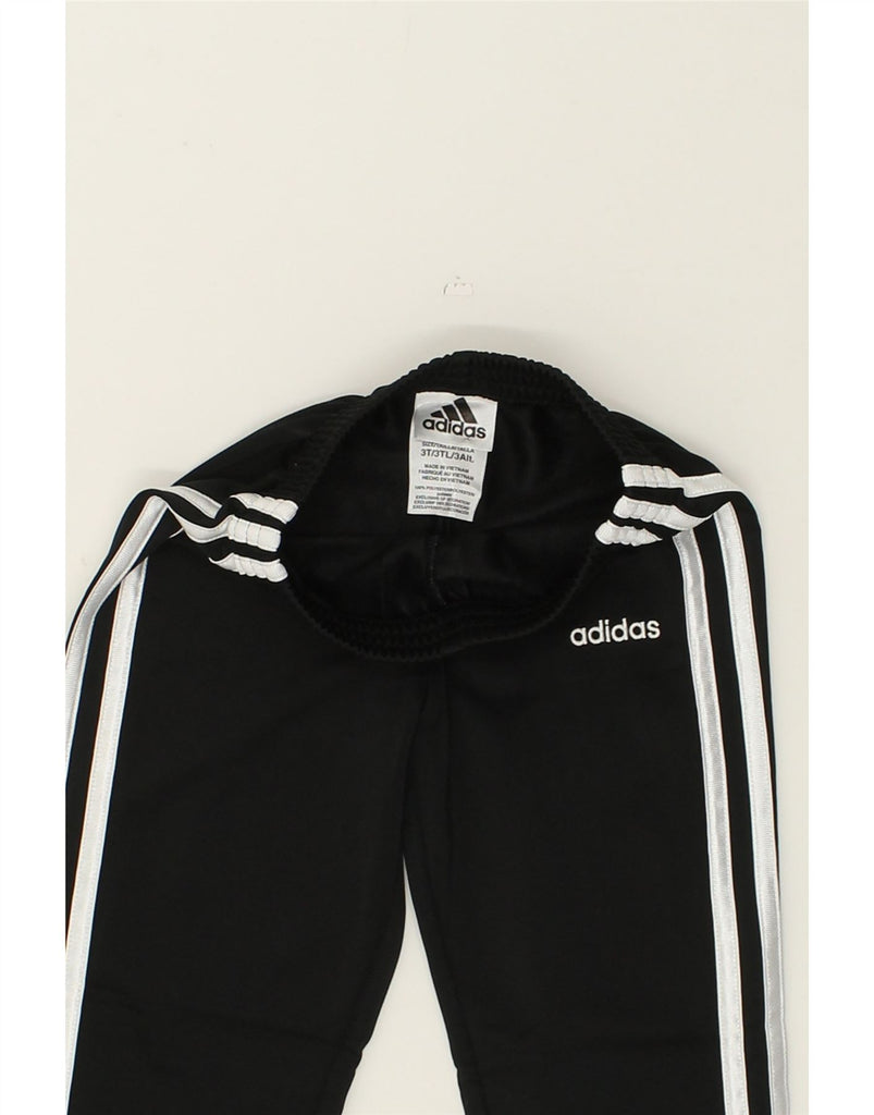 ADIDAS Boys Tracksuit Trousers 2-3 Years Black Polyester | Vintage Adidas | Thrift | Second-Hand Adidas | Used Clothing | Messina Hembry 