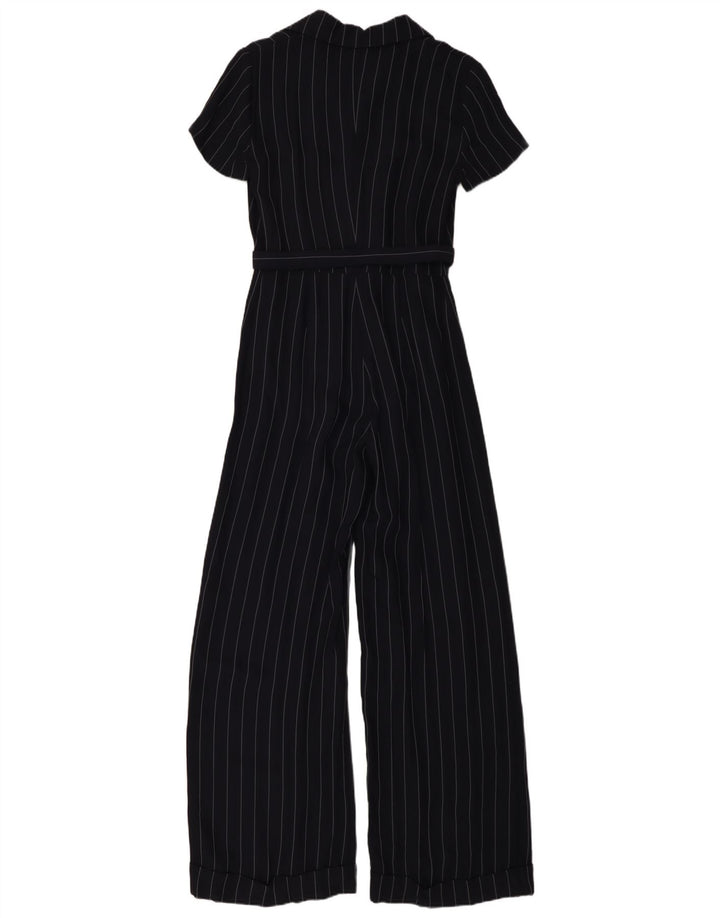 BYBLOS Womens Jumpsuit UK 10 Small Navy Blue Striped Viscose