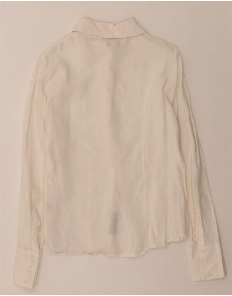 ARMANI JEANS Womens Shirt US 8 Medium White Vintage Armani Jeans and Second-Hand Armani Jeans from Messina Hembry 