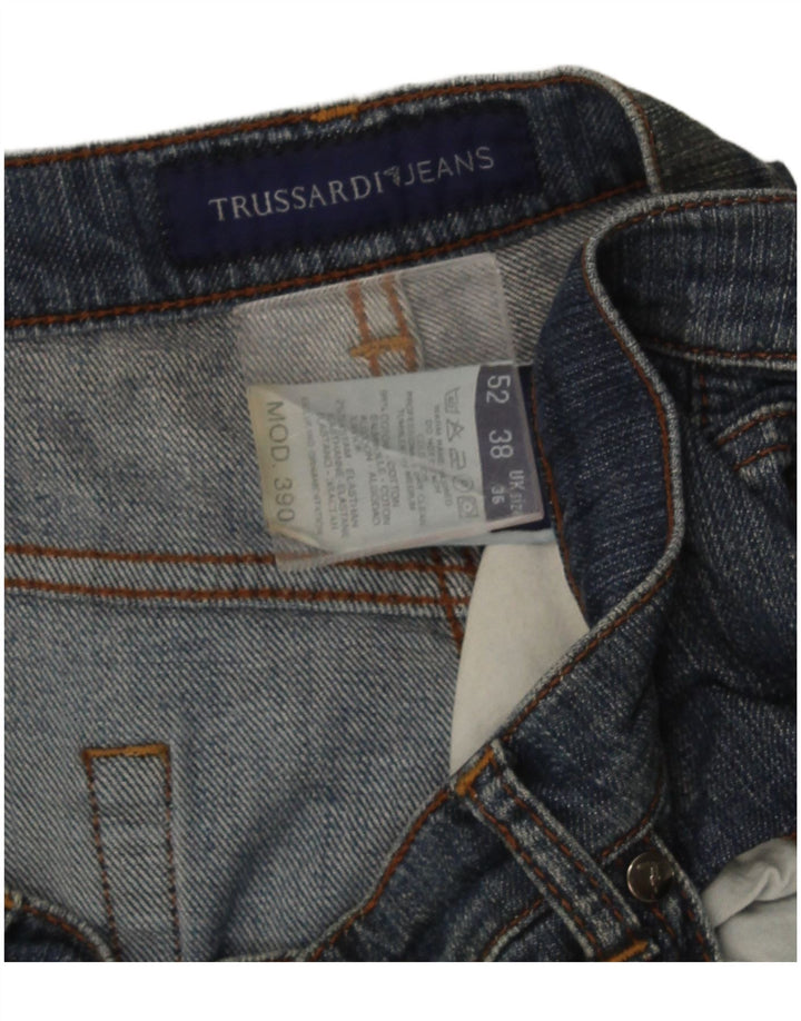 Trussardi Mens Straight Jeans W36 L30 Navy Blue Cotton