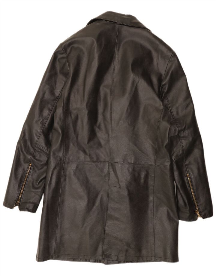 Blustaff Mens Leather Coat UK 38 Medium Black Leather