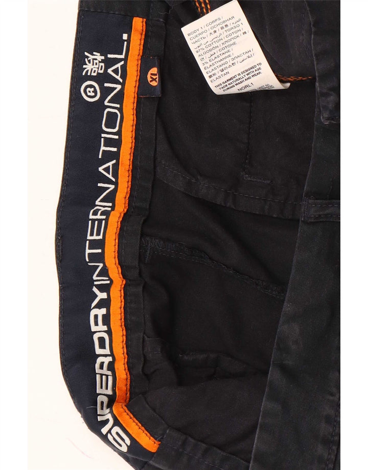 Superdry Mens Chino Shorts XL W36  Black Cotton