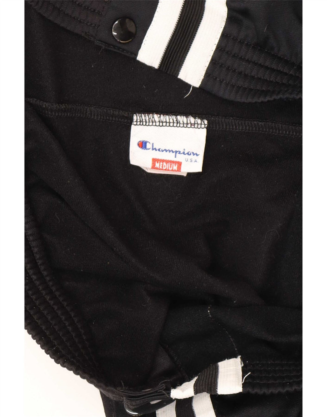 Champion Mens Tracksuit Trousers Medium Black Striped Polyester
