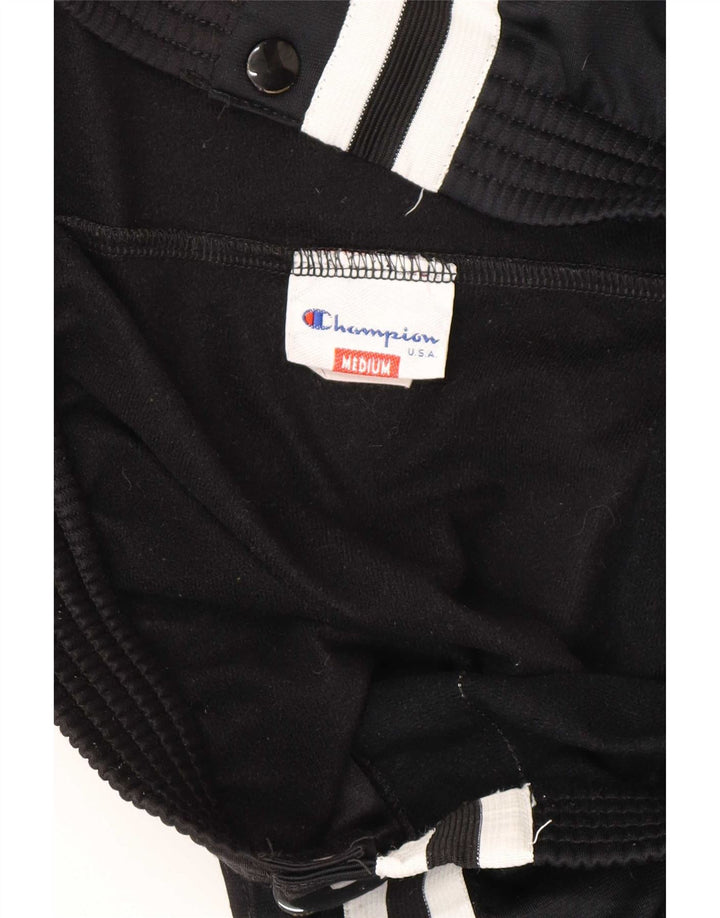 Champion Mens Tracksuit Trousers Medium Black Striped Polyester