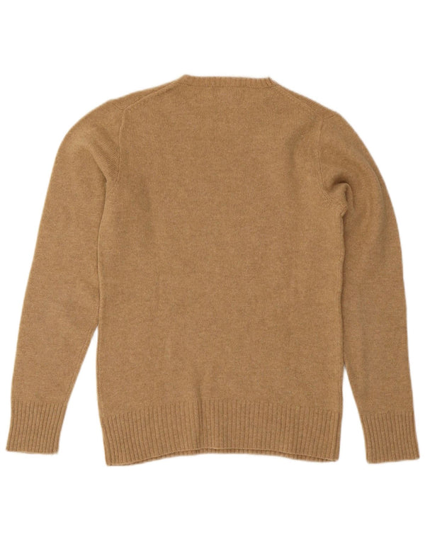 POLO RALPH LAUREN Boys Crew Neck Jumper Sweater 15-16 Years XL Beige Wool