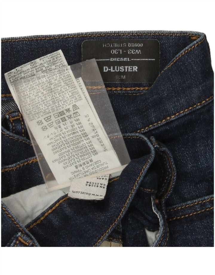 DIESEL Mens D-Luster Slim Jeans W33 L30 Blue Cotton