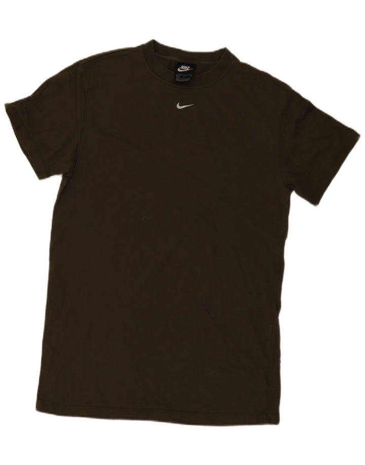 NIKE Mens T-Shirt Top Small Khaki Cotton