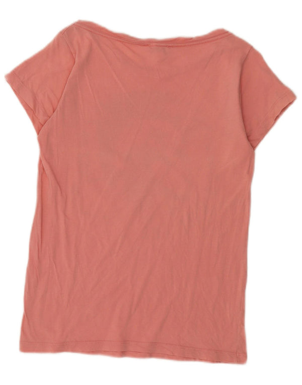 Diesel Womens Graphic T-Shirt Top UK 10 Small Pink