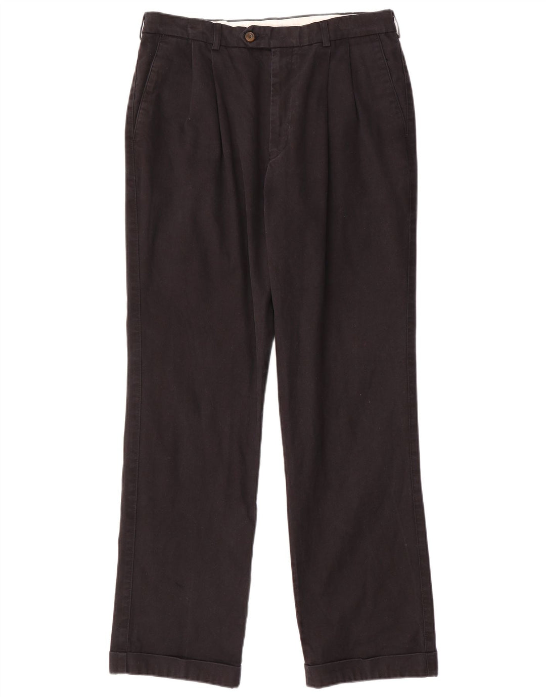 Marks & Spencer Mens Pegged Suit Trousers W34 L31 Black Cotton