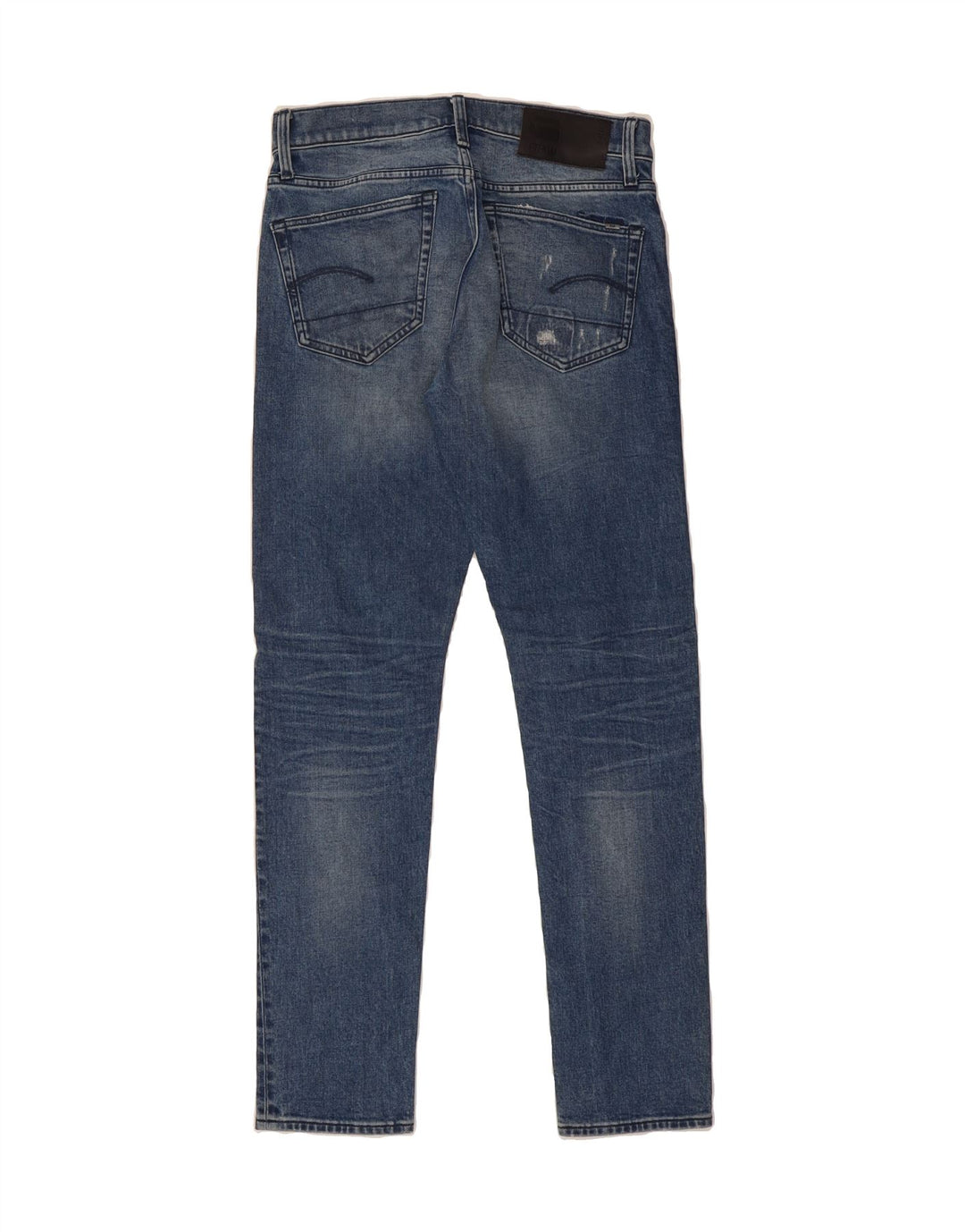G-STAR Mens 3301 Distressed Slim Jeans W30 L32 Blue Cotton Vintage G-Star and Second-Hand G-Star from Messina Hembry 