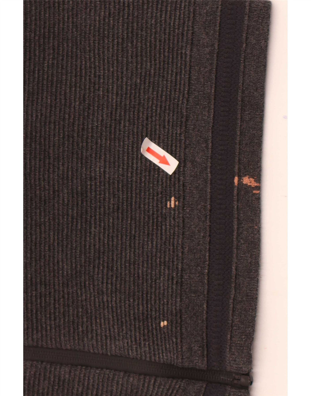 Zara Mens Cardigan Sweater Large Grey Striped Cotton