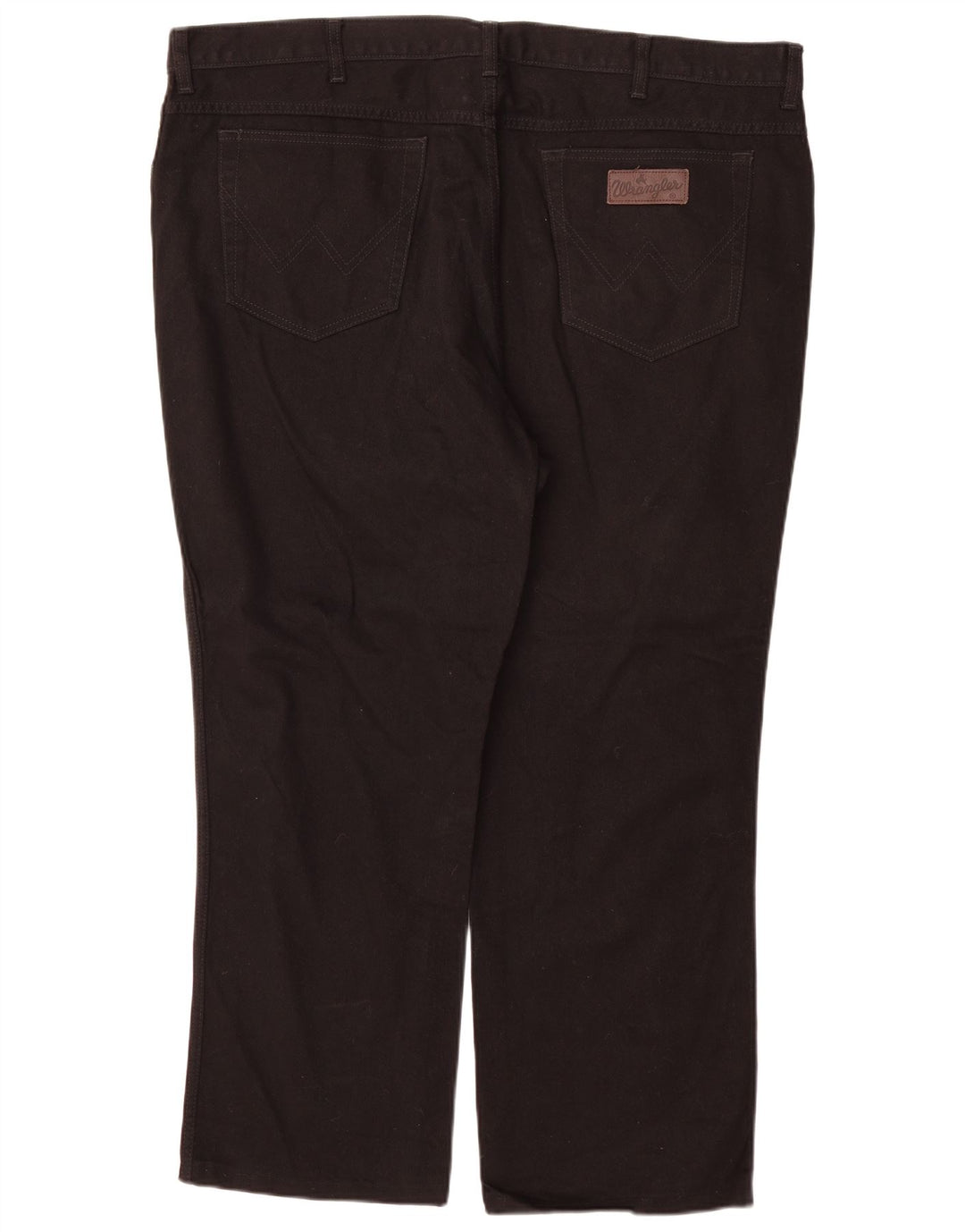 Wrangler Mens Texas Straight Jeans W46 L30 Black Cotton