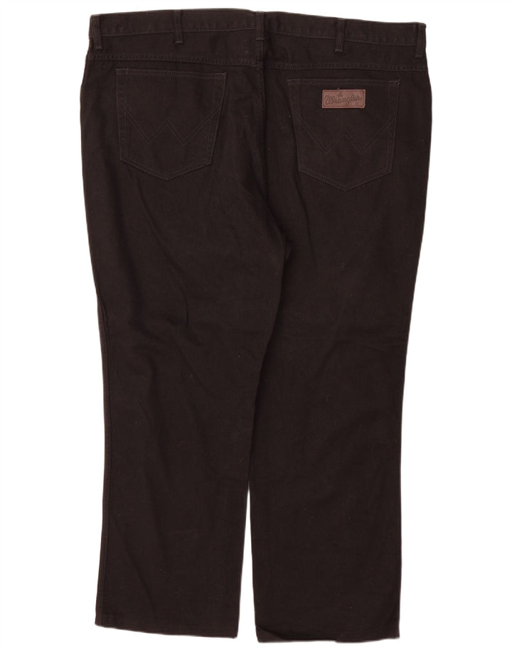 Wrangler Mens Texas Straight Jeans W46 L30 Black Cotton