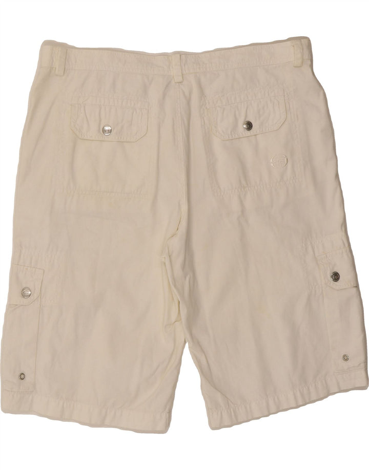 SERGIO TACCHINI Mens Cargo Shorts W38 XL Off White Vintage Sergio Tacchini and Second-Hand Sergio Tacchini from Messina Hembry 