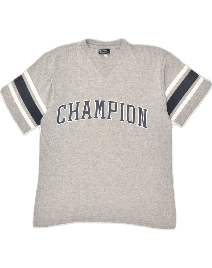 CHAMPION Mens Graphic T-Shirt Top Small Grey Cotton | Vintage Champion | Thrift | Second-Hand Champion | Used Clothing | Messina Hembry 