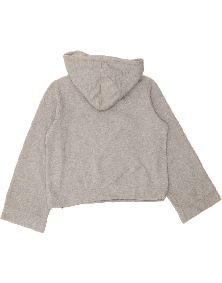 J. CREW Womens Crop Oversized Hoodie Jumper UK 2 2XS Grey Cotton Vintage J. Crew and Second-Hand J. Crew from Messina Hembry 