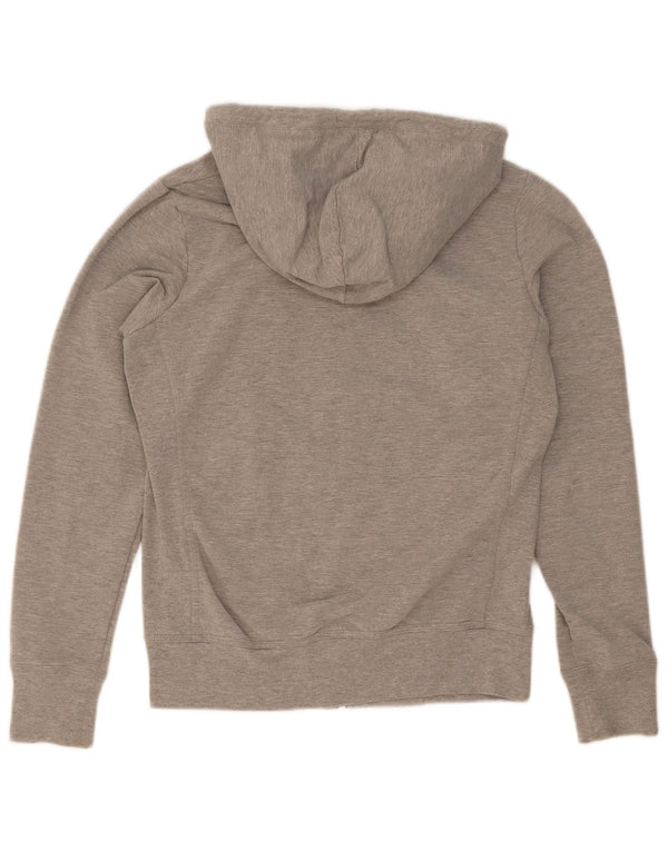Kappa Womens Zip Hoodie Sweater UK 14 Large Grey Cotton