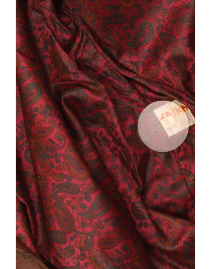 Erika Womens Military Leather Jacket IT 44 Medium Brown