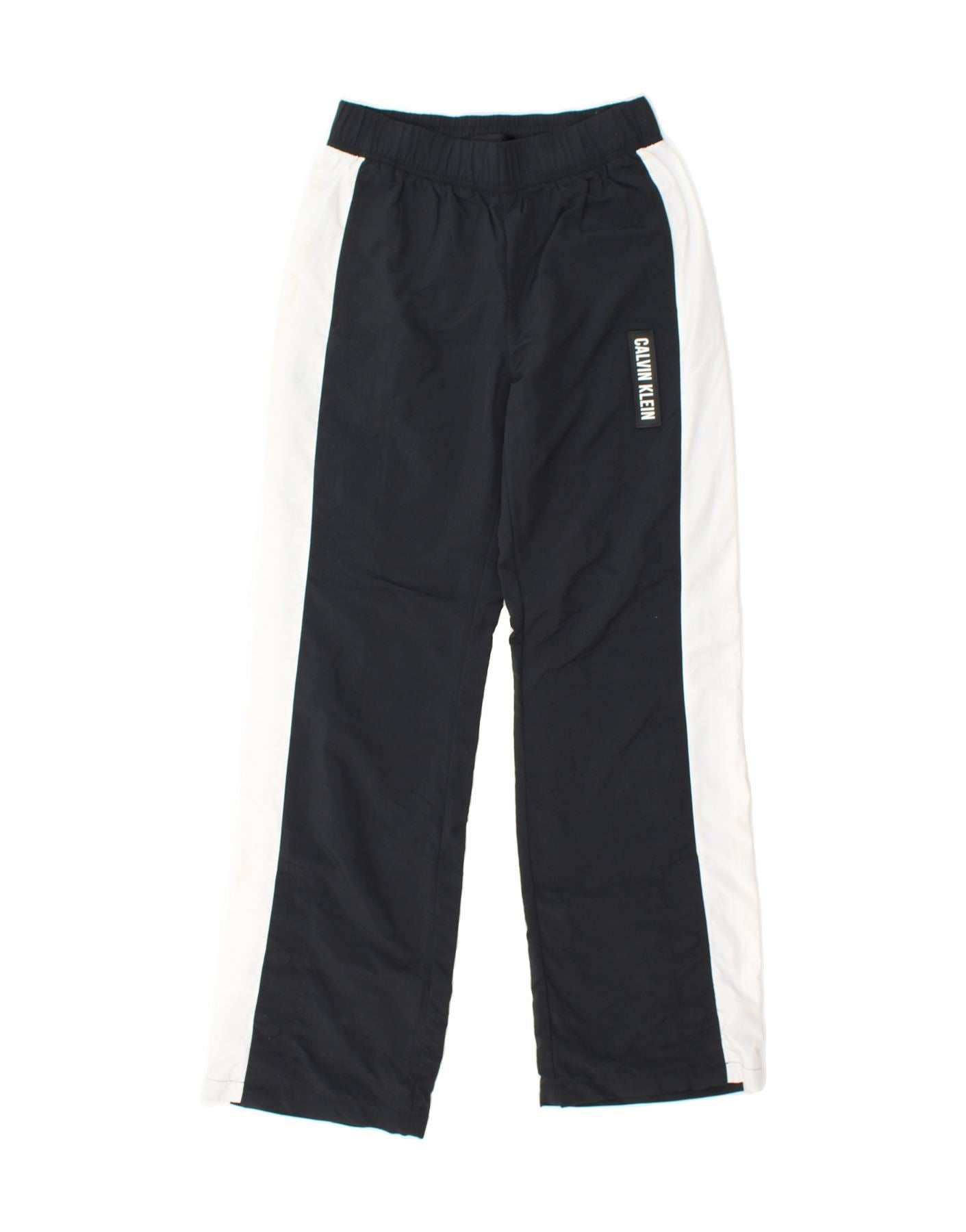 CALVIN KLEIN Mens Tracksuit Trousers XS Black Colourblock