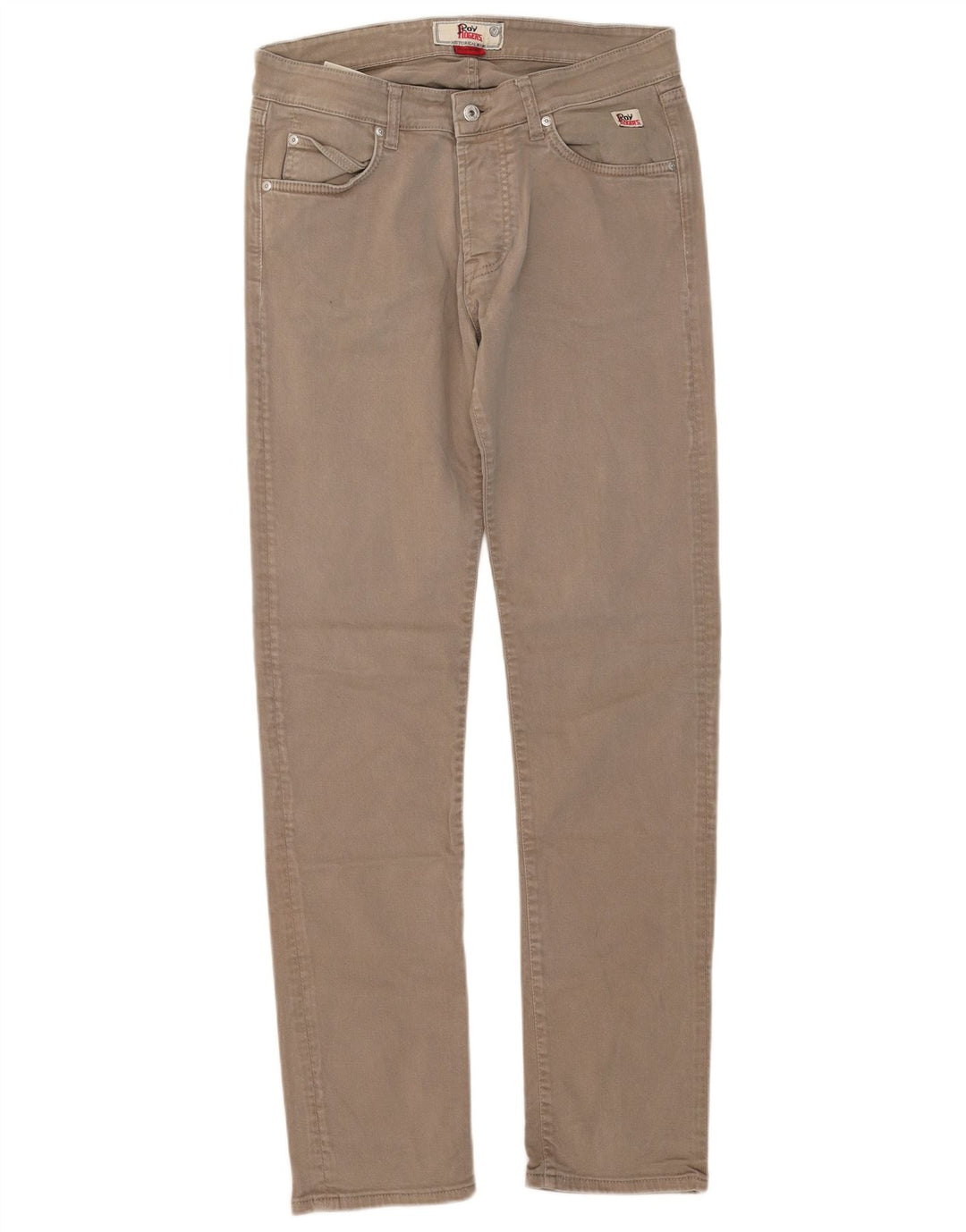 Roy Rogers Womens Slim Jeans W34 L33 Beige Cotton