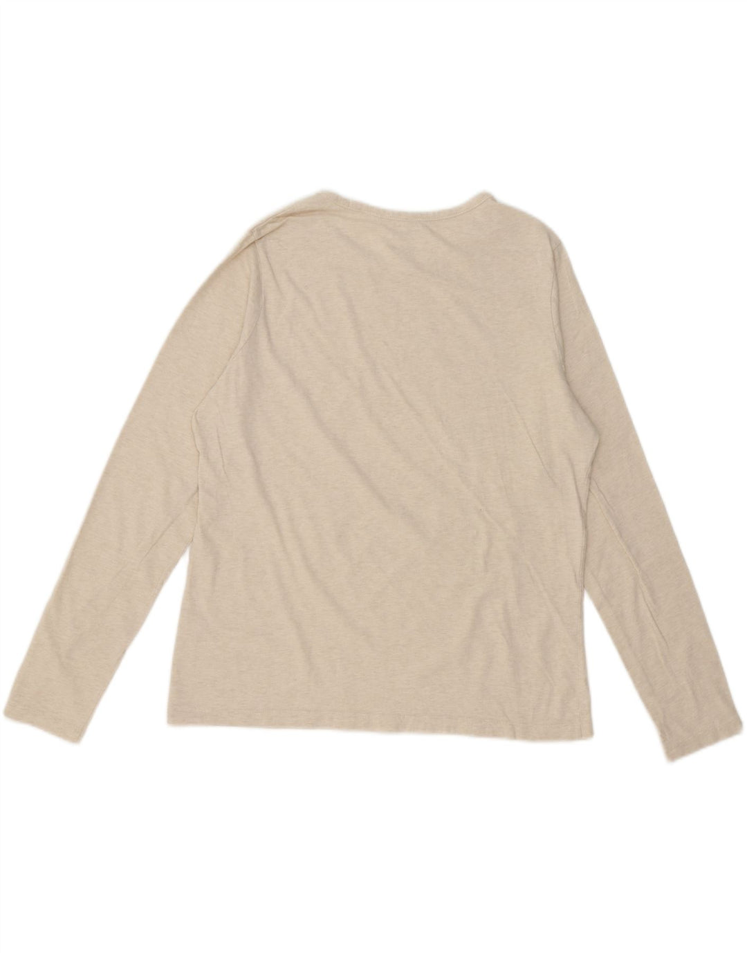 L.L.BEAN Womens Top Long Sleeve UK 16 Large Beige Cotton Vintage L.L.Bean and Second-Hand L.L.Bean from Messina Hembry 