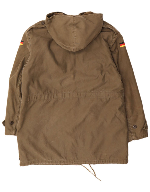 Vintage Mens Hooded Parka Jacket UK 40 Large Khaki