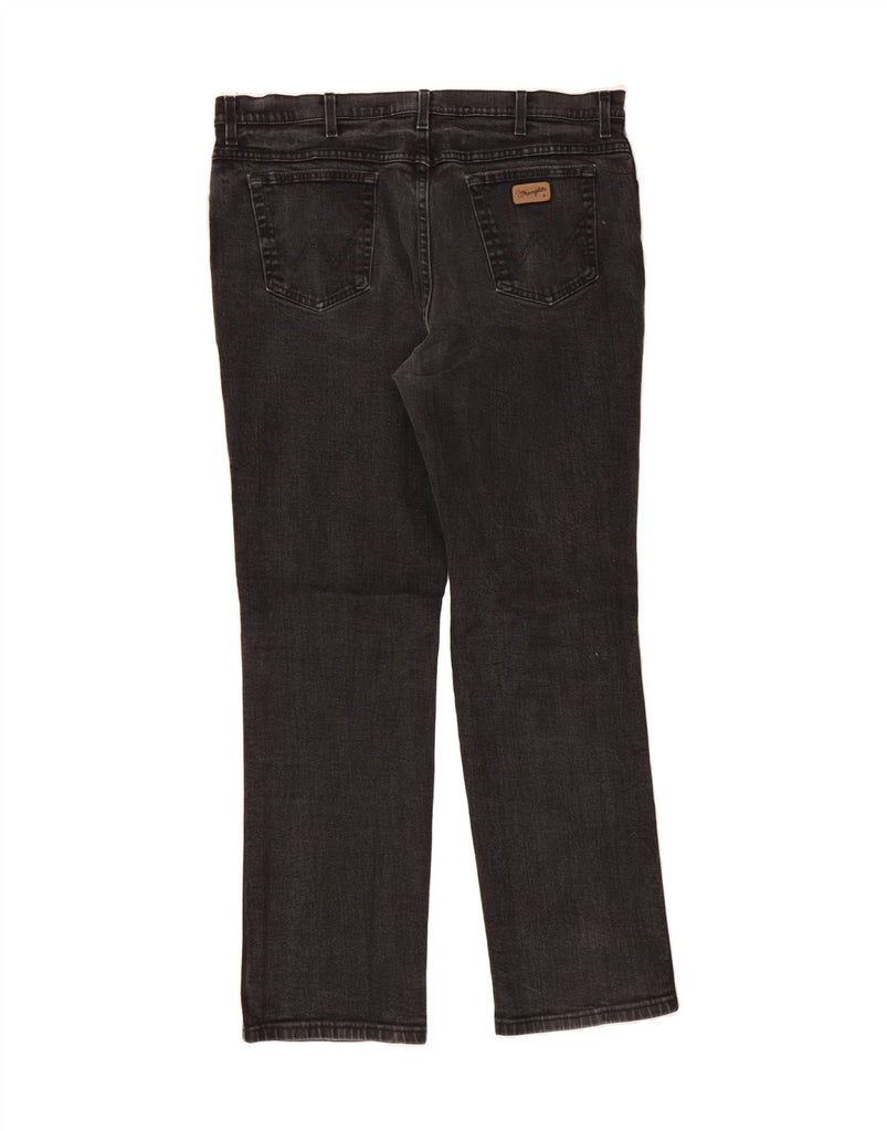 WRANGLER Mens Texas Stretch Straight Jeans W42 L34 Black Cotton Vintage Wrangler and Second-Hand Wrangler from Messina Hembry 