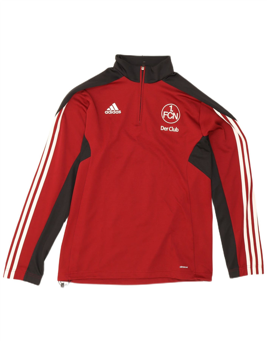 Adidas Mens Climacool Graphic Top Long Sleeve Medium Red Colourblock