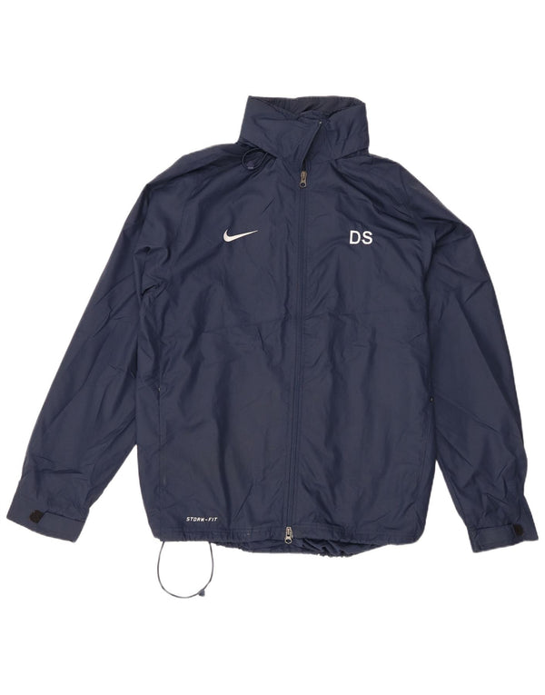 Nike Mens Storm-Fit Hooded Windbreaker Jacket UK 38 Medium Navy Blue