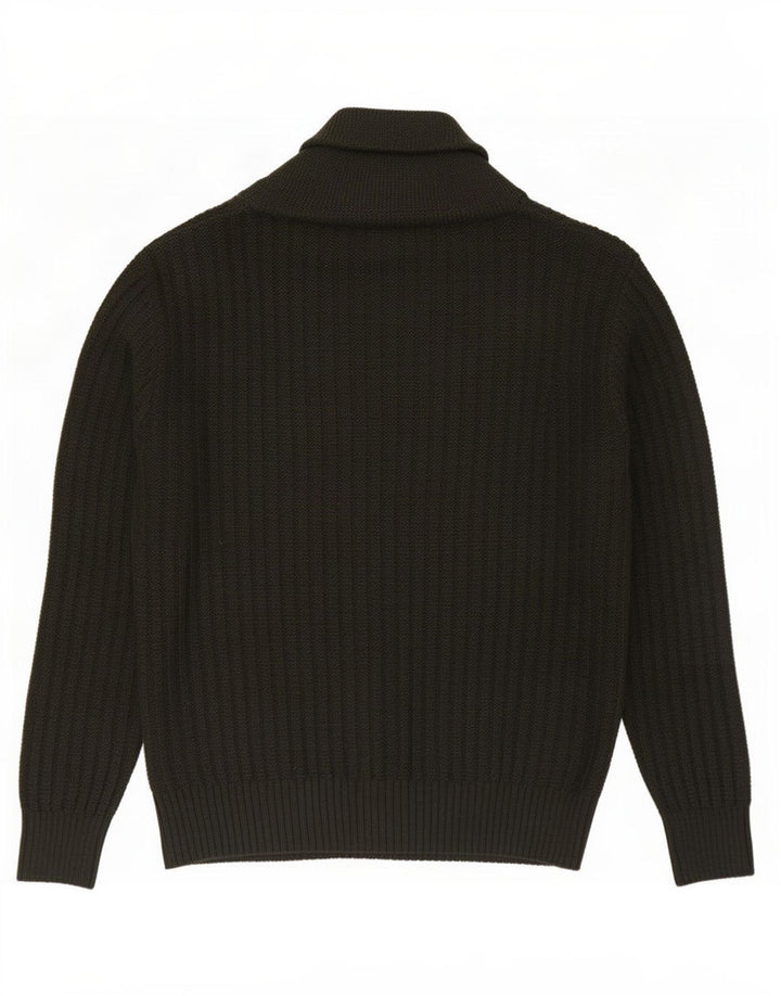 Zara Mens Shawl Neck Jumper Sweater Medium Green