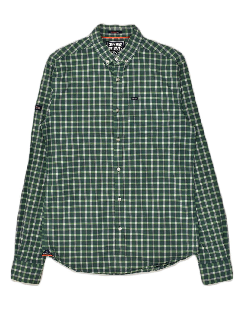 SUPERDRY Mens Regular Fit Regular Fit Shirt XS Green Check Cotton | Vintage Superdry | Thrift | Second-Hand Superdry | Used Clothing | Messina Hembry 