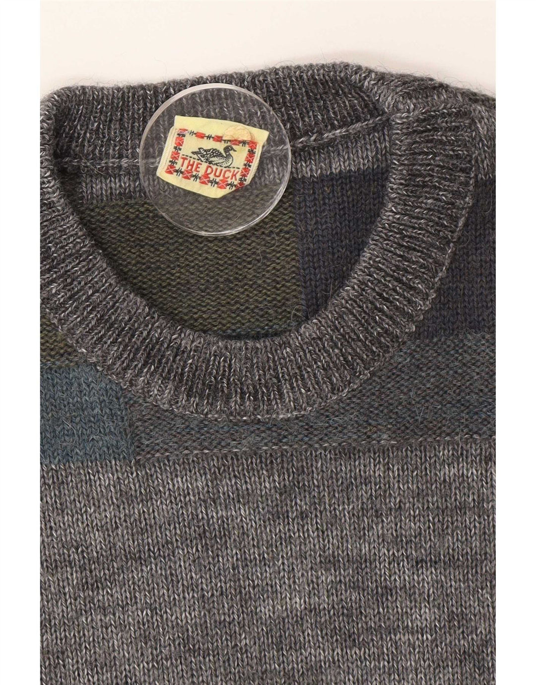 Vintage Mens Crew Neck Jumper Sweater IT 46 Small Multicoloured Colourblock