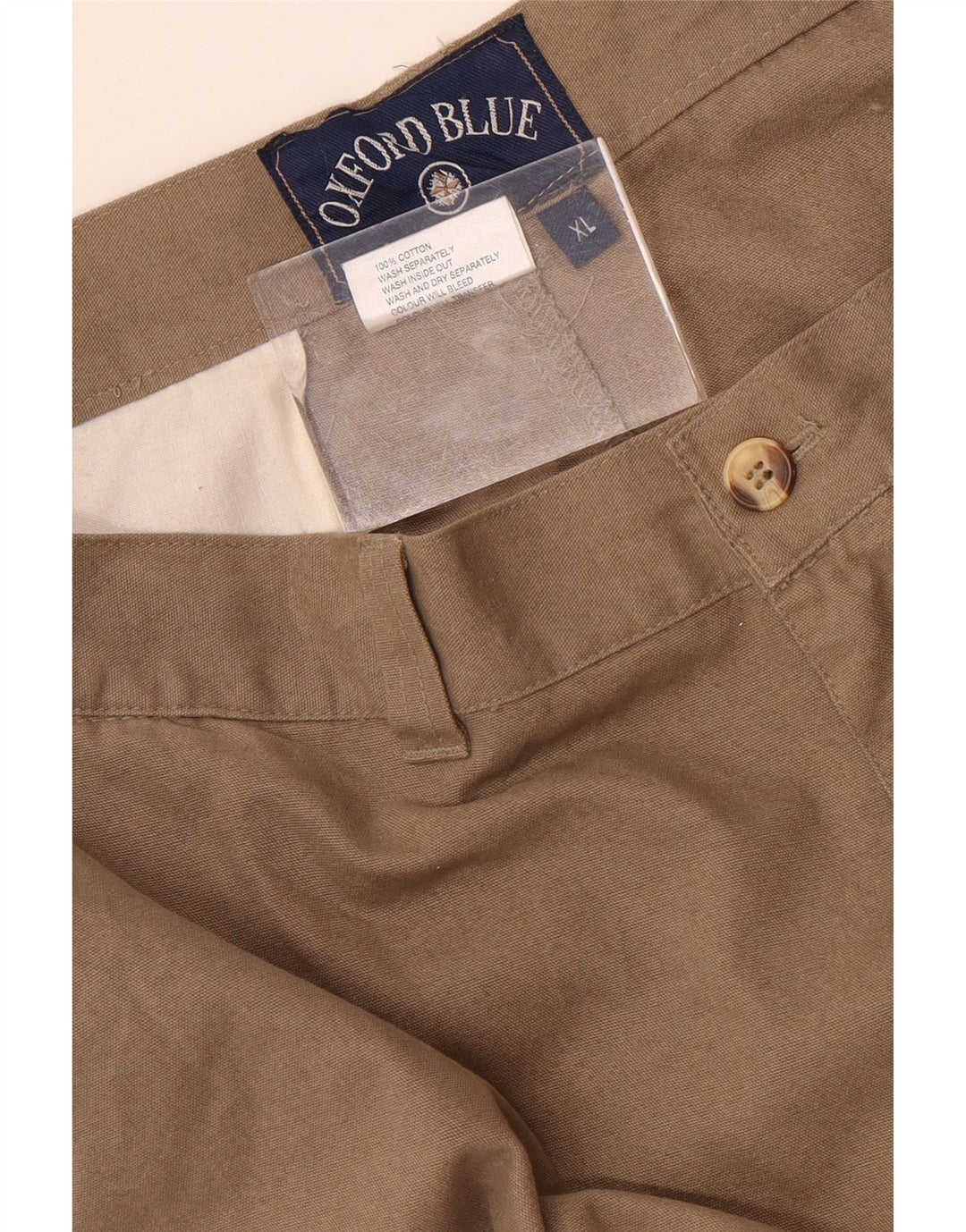 OXFORD BLUE Mens Cargo Shorts XL W38 Beige Cotton